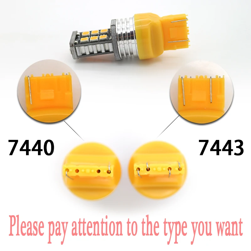 T20 W21W 7440 7443 светодиодный светильник лампа 15 Вт 15-2835 SMD для автомобиля сигнальный светильник s Тормозная лампа Янтарный/лампа сигнал поворота