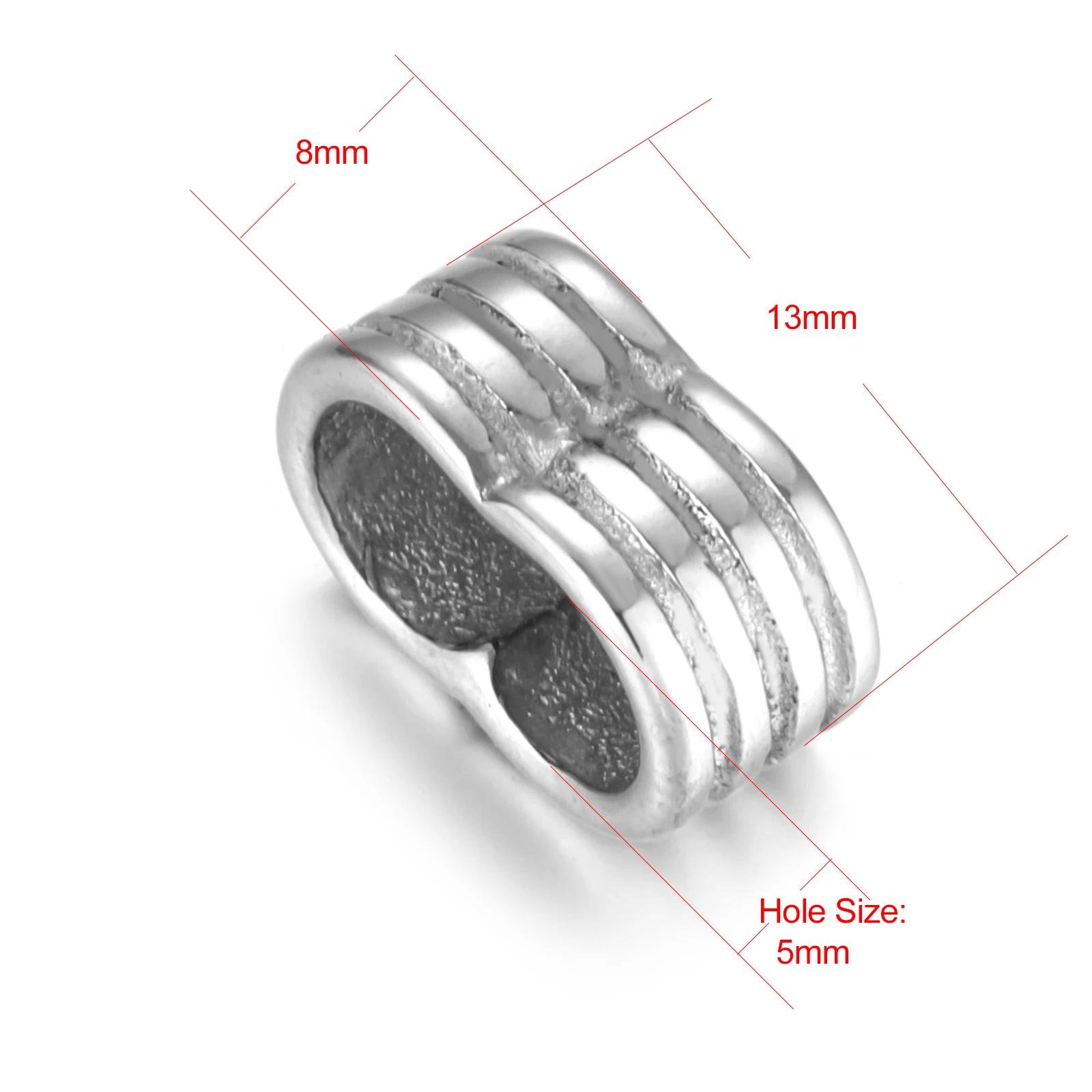 Концевые бусины из нержавеющей стали резьба зеркальная полировка двойное