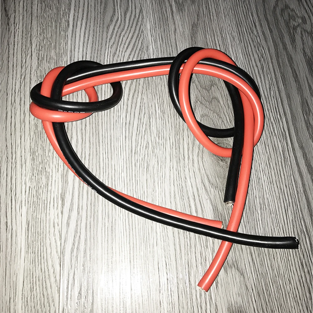 Нагревательный провод силиконовый силикагель кабель 5 м черный + красная