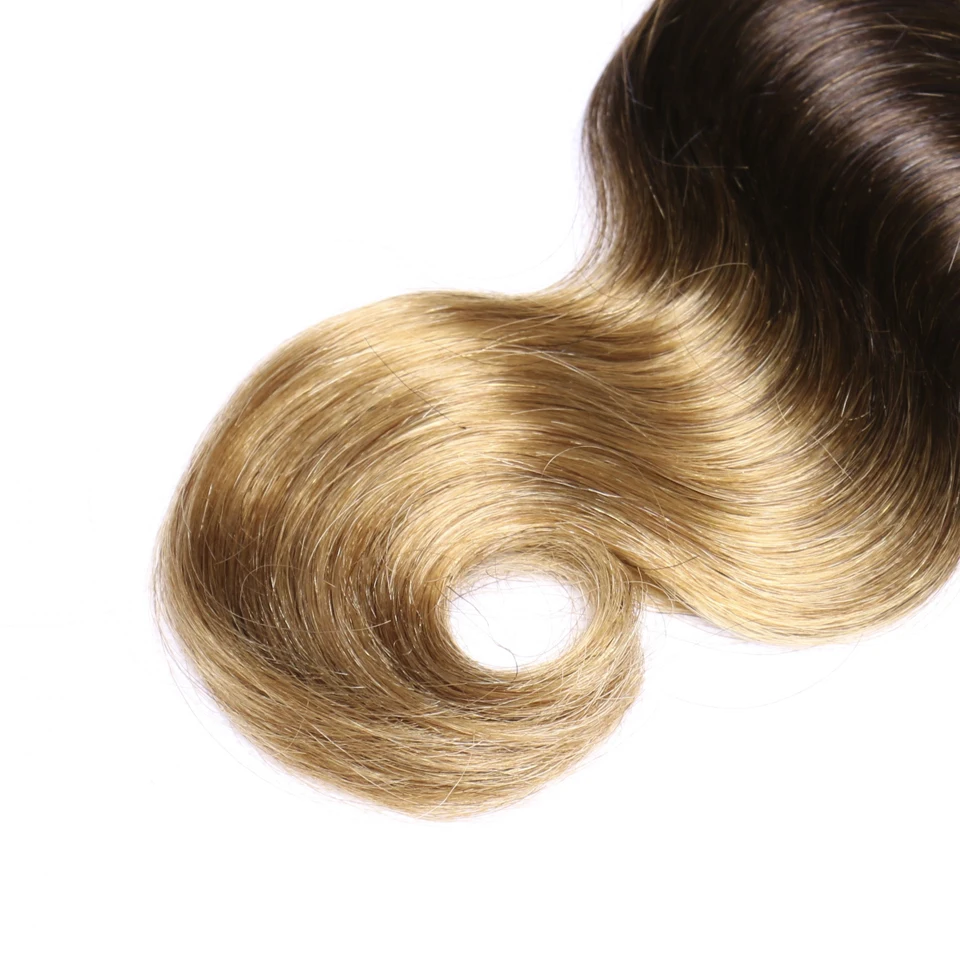 Волосы Хлоя бразильские волнистые 3 оттенка Омбре волосы пряди 1B/4/27 не Реми