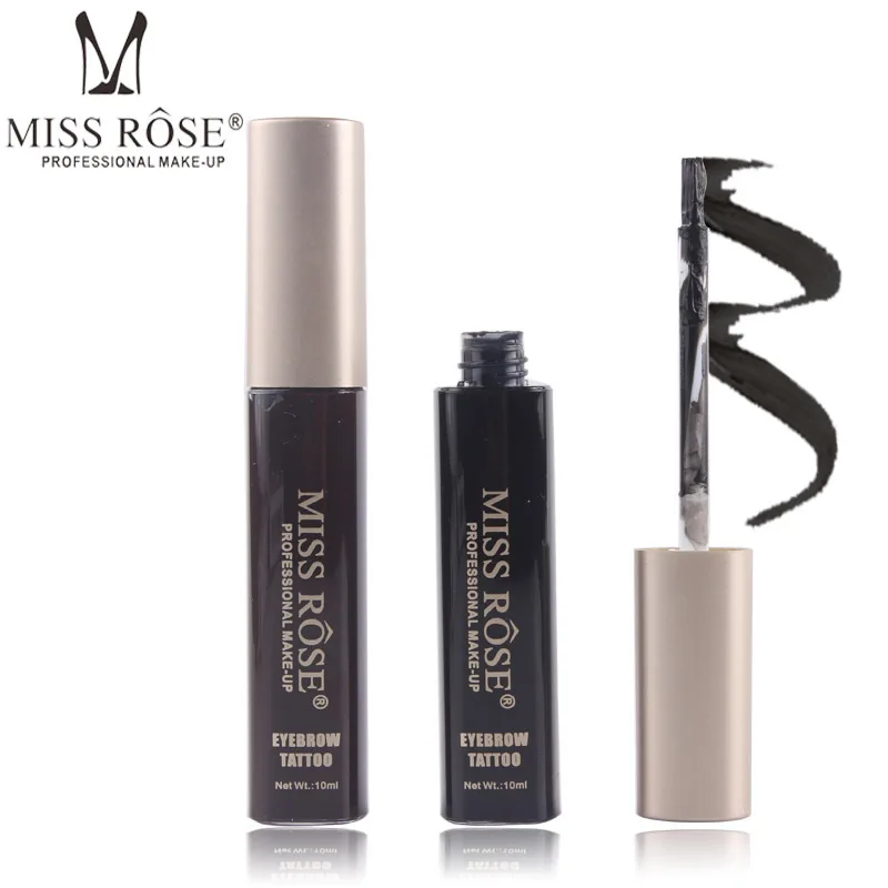 Бренд MISS ROSE водонепроницаемый жидкий гель для бровей из хны пигменты черный