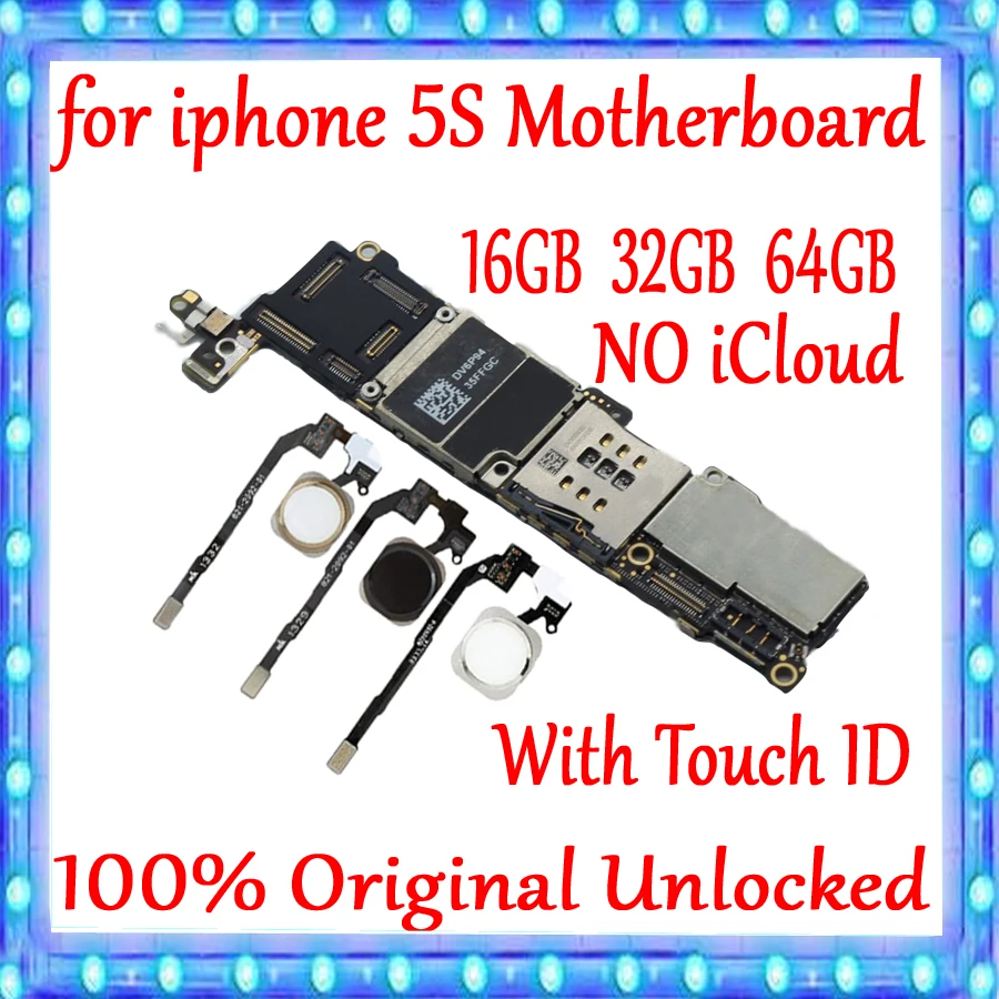 Оригинальная разблокированная материнская плата для iPhone системная с/без Touch ID 16