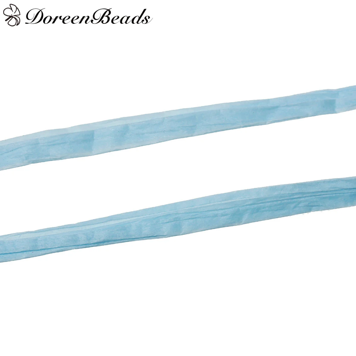 DoreenBeads Raffia Paper Jewelry Ribbon Cord Skyblue 0.2mm 4.0mm-8.0mm 2 Rolls (Approx 20 M/Roll) | Украшения и аксессуары