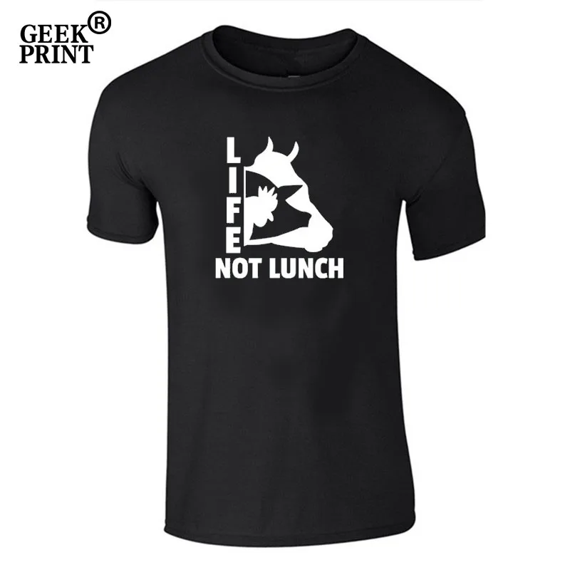 Женская футболка с надписью Life Not Lunch Veggie Vegans No Meat Diet Food топы для женщин Прямая