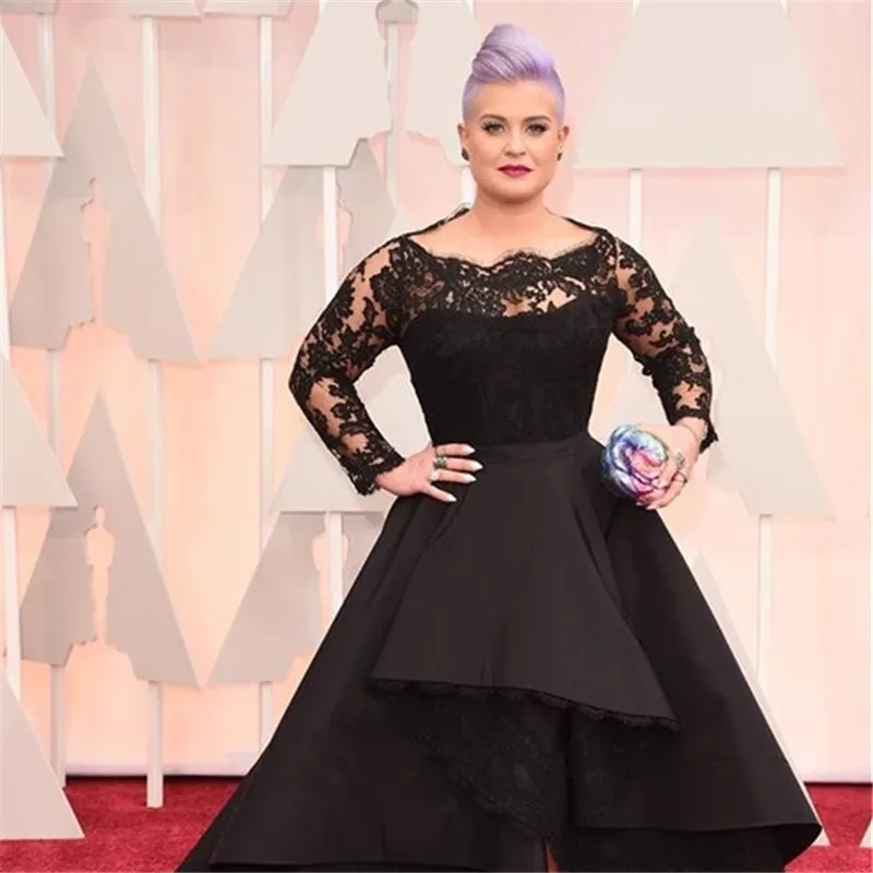 Женское вечернее платье с кружевной аппликацией элегантное короткое черное