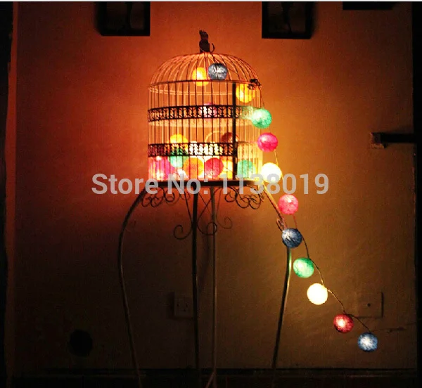 string lights bulb 20 COLORFUL Multicolor Cotton Balls String Lights Fairy Home/Patio Weddings XMAS Decoration 3m | Освещение