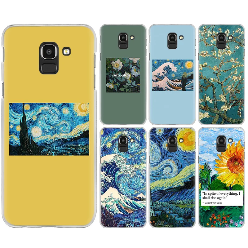 Эстетическое Ван Гог чехол КРЫШКА ДЛЯ samsung Galaxy A50 A70 A60 A40 A30 A20e A10 A9 A8 A7 A6 A5 J8 J7 J6 J5 J4 Plus Prime