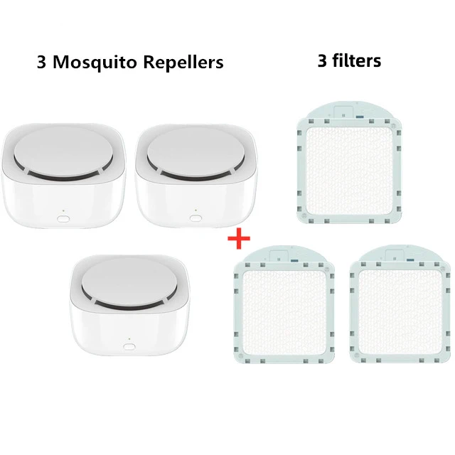 Set 3 Basic Version Xiaomi Mijia москитный Репеллент убийца без нагрева вентилятор привод портативный отпугиватель насекомых Функция синхронизации репеллент - Цвет: Set 3 Basic Version