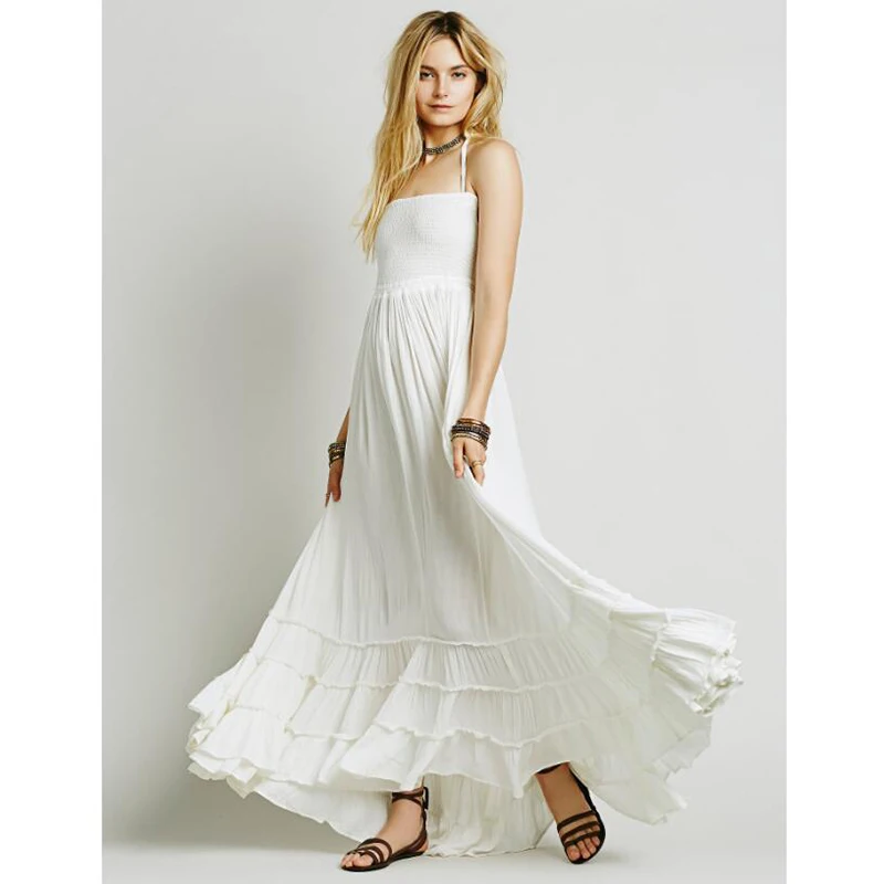 Богемное летнее черное платье макси без бретелек с открытой спиной|maxi dress|beach