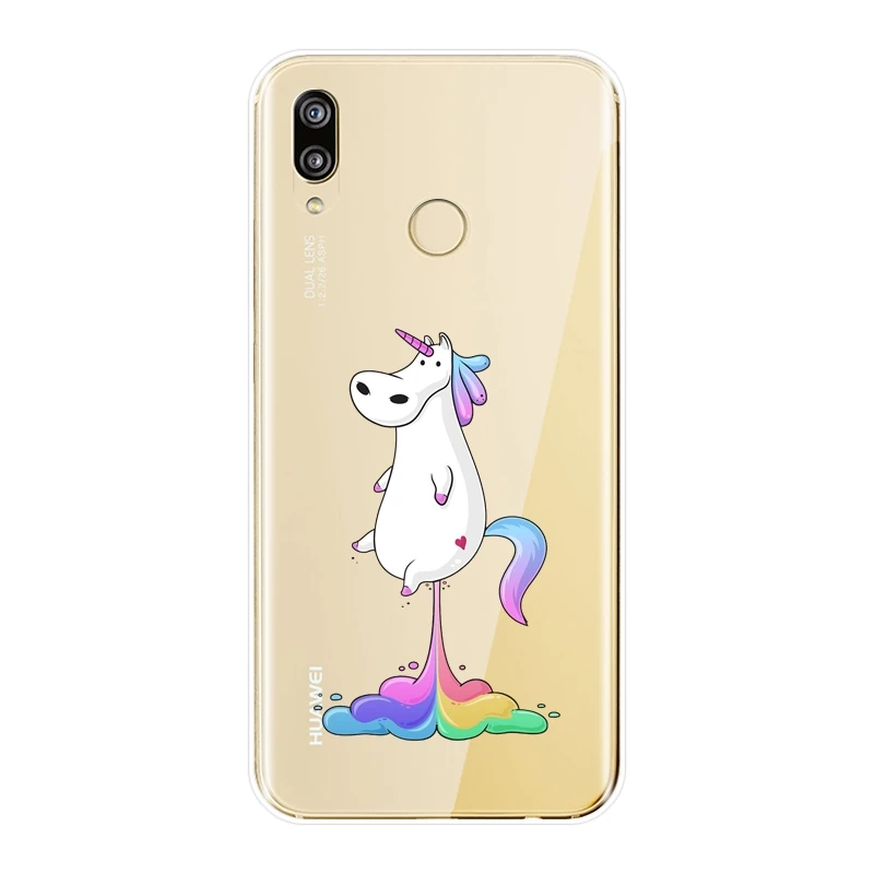 Cute Kawaii Unicorn Silicone Phone Case For Huawei P10 P20 P8 P9 Lite 2017 Pro Plus P Smart Mini Soft Back Cover | Мобильные