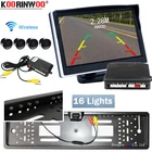 Koorinwoo рамка для лицензии ЕС для автомобилей парктроники 16 светодиосветодиодный электромагнитный датчик парковки автомобиля монитор камера заднего вида шаговый зуммер 12 В