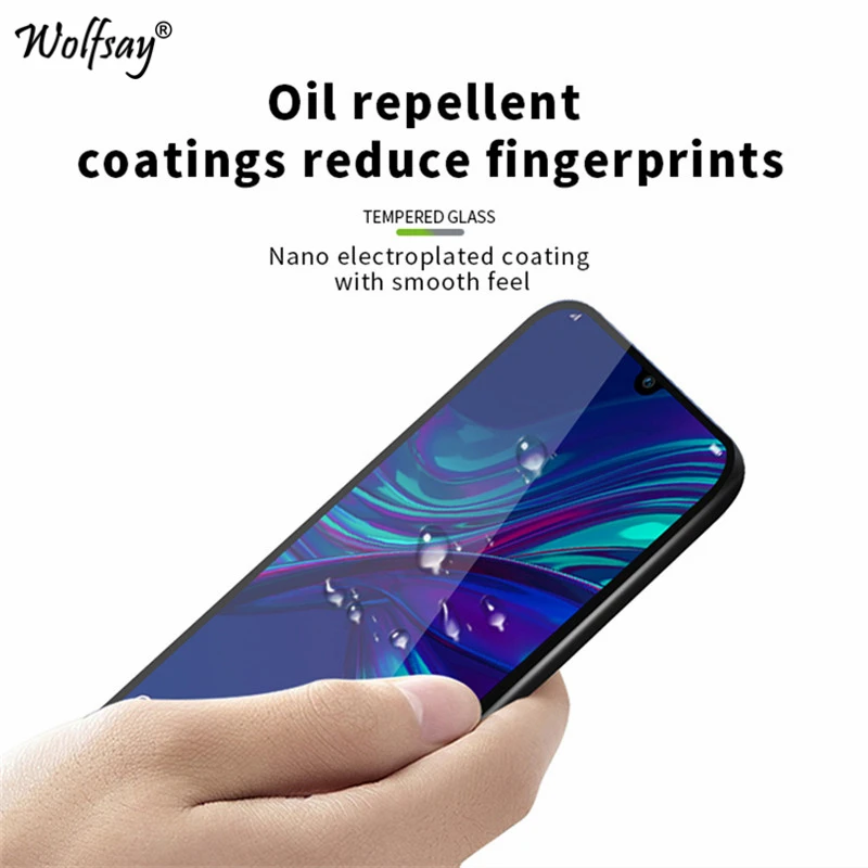 Funda de vidrio con pegamento para Huawei, Protector de pantalla de vidrio templado para Huawei Honor 20 Lite, 2 unidades-1