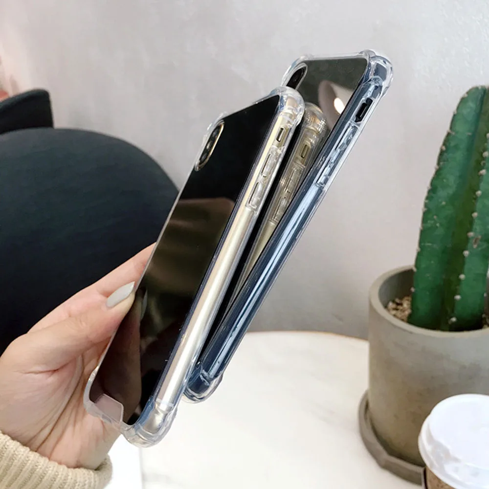 Тонкий зеркальный чехол для телефона Samsung Galaxy S10 Lite милый мягкий ударопрочный из