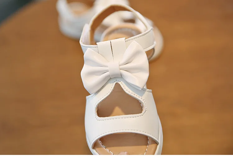 Летние популярные сандалии для девочек Детская пляжная обувь принцессы с бантом