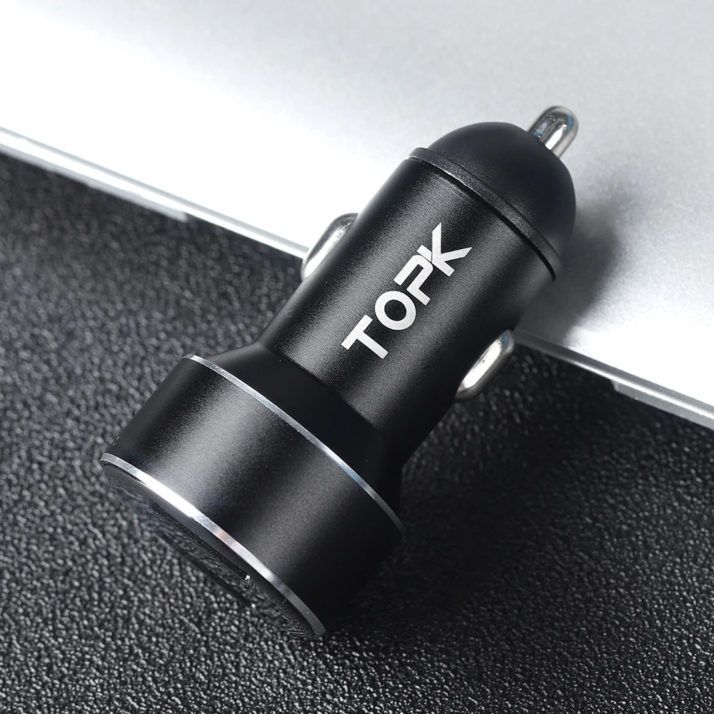 TOPK G209 двойной USB светодиодный дисплей напряжения/тока Автомобильное зарядное