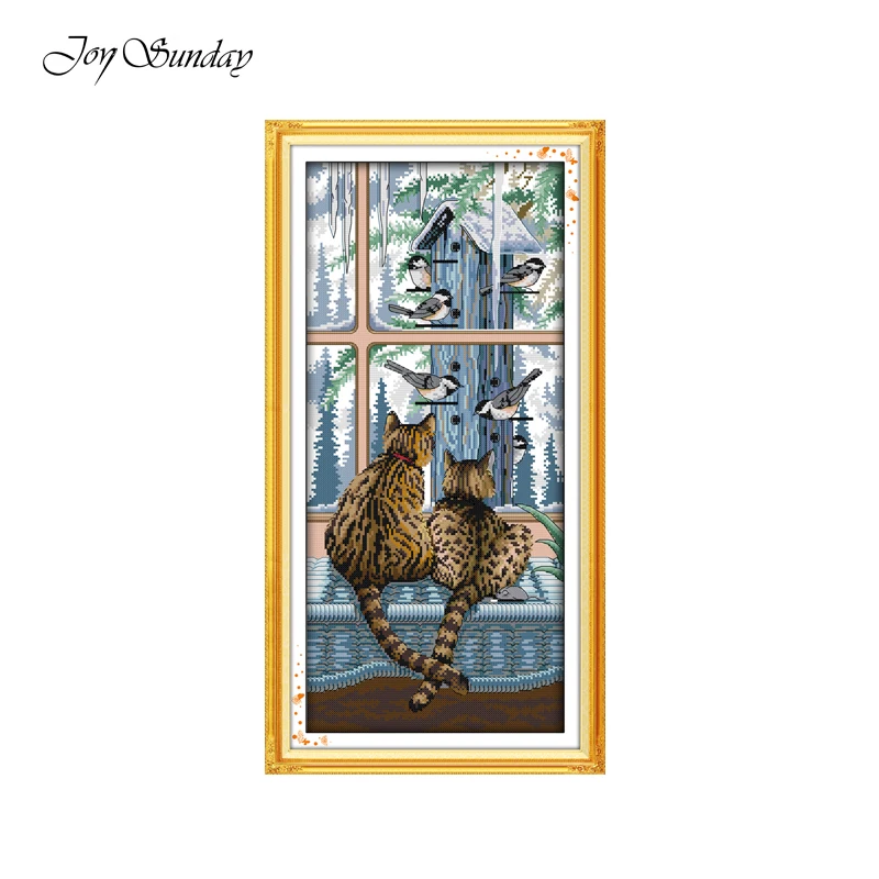 Набор для вышивки крестом Joy Sunday Animal хлопковая нить живописи 11CT 14CT Вышивальная с