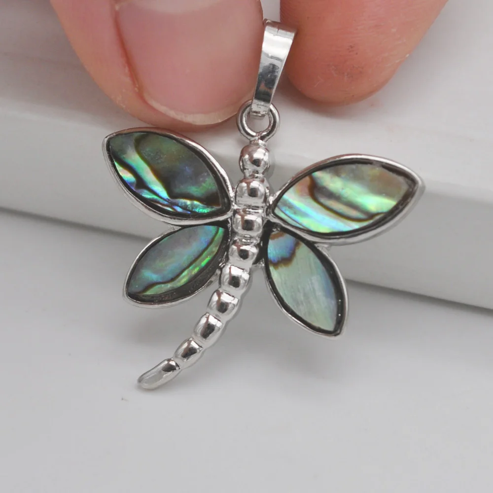 Natural New Zealand Abalone Shell Pendant Jewelry For Gift Dragonfly Bead S157 | Украшения и аксессуары