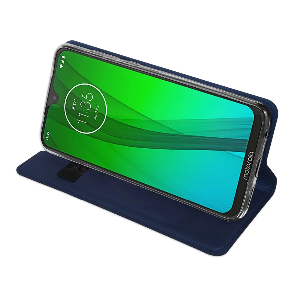 DUX DUCIS Чехол бумажник из искусственной кожи для Moto G7 роскошный чехол книжка с