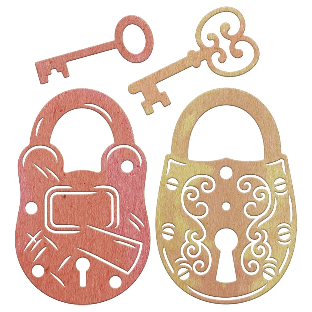 

Classical Gift Locks and Keys Metal Cutting Dies New Stencils for DIY Scrapbooking DIY Paper Cards Craft Making Decoration