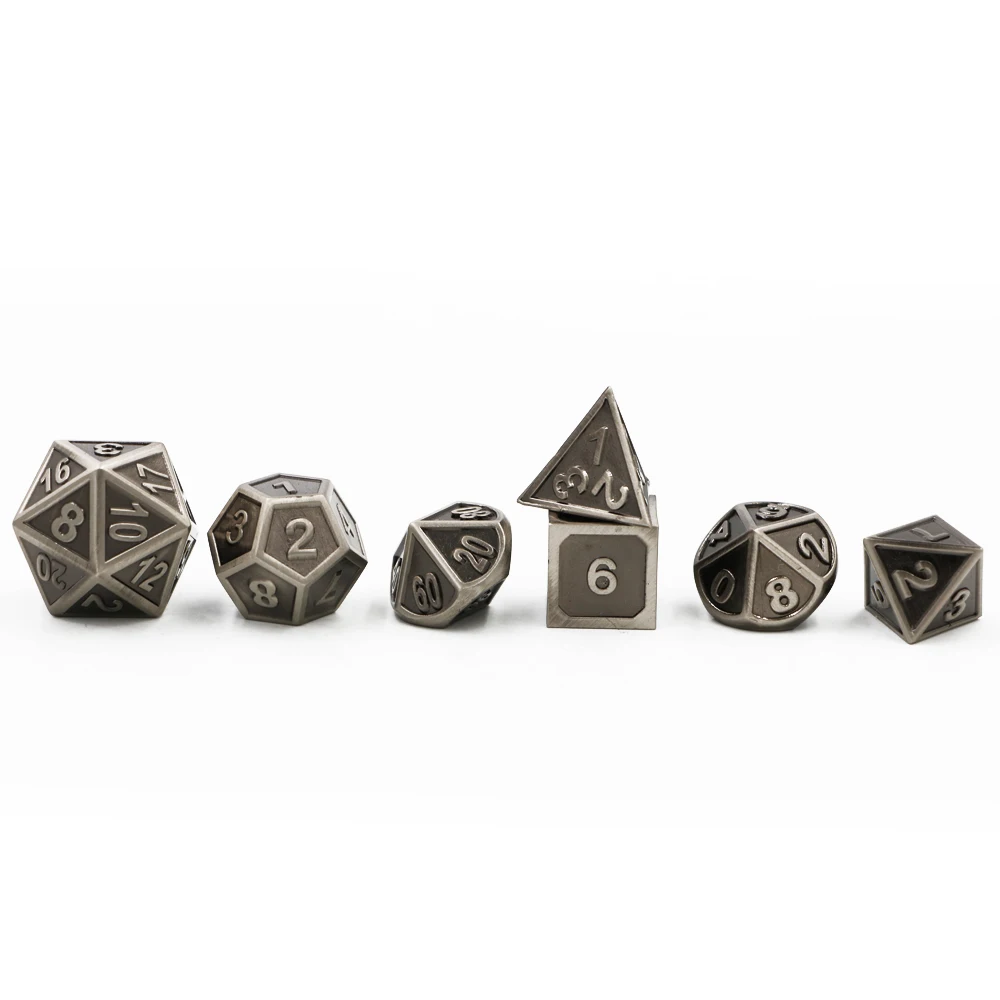 IMDG 7 шт./компл. креативная РПГ игра игральные кости многогранные металлические DND