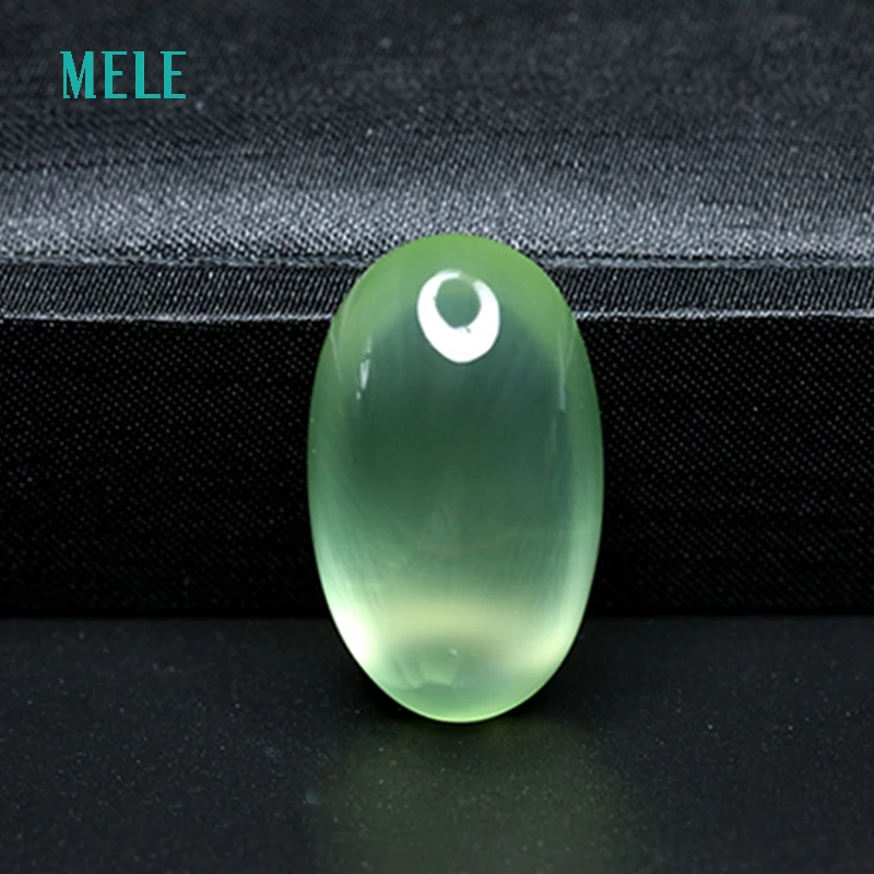Top quality Australia natural prehnite for jewelry making Oval cut 28X11.7X11.3mm 41.8ct loose gemstone use luxury | Украшения и