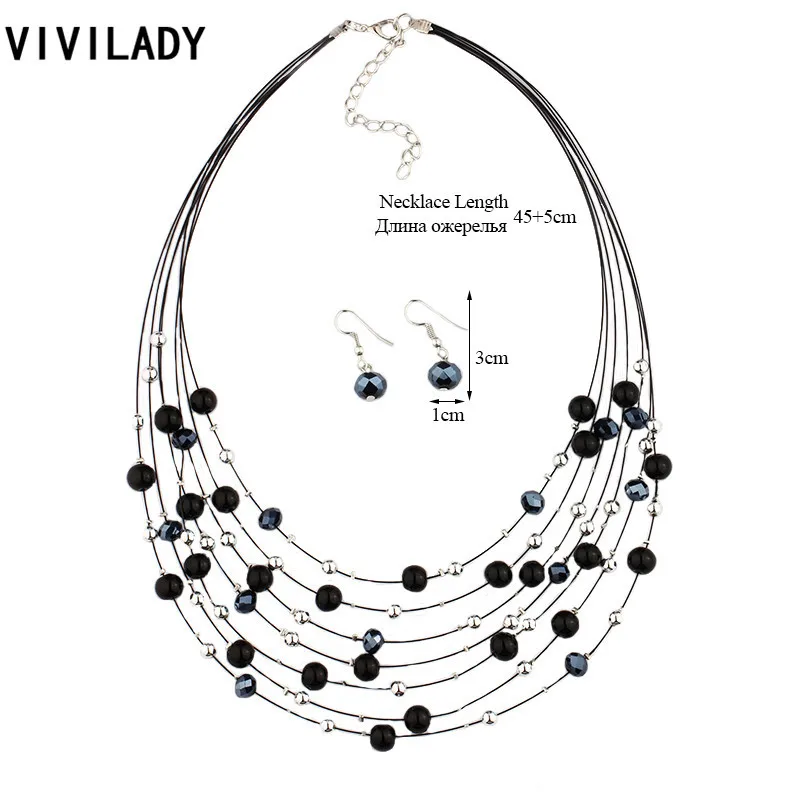 Женский набор украшений VIVILADY Модные Ювелирные наборы с искусственным жемчугом и