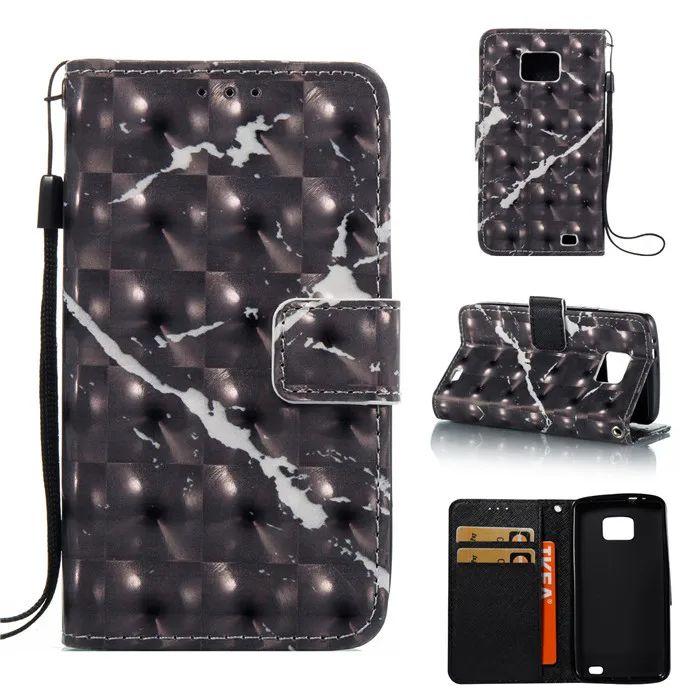 3D мраморный камень изображения мобильного телефона Флип Бумажник кожаный чехол