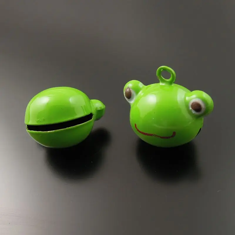 10pcs/lot  Jingle Bells Lot Craft PendantCharms Christmas Frog Phone Pet Decor 21*19*15mm Jewelry Findings Handmade Craft  35287