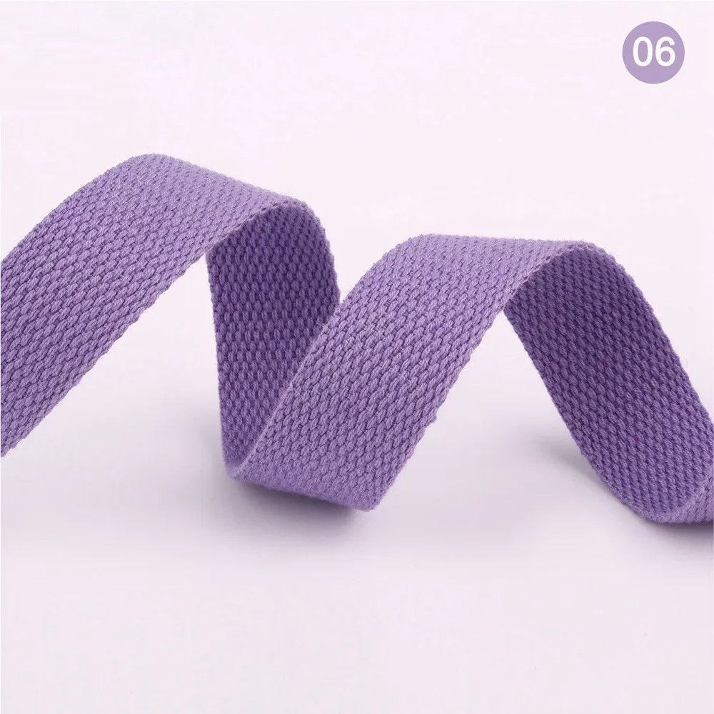 Purple 5 метров 25 мм холст Ribbotn полиэстер хлопок тесьма ремень высокая прочность Рюкзак ремень швейная лента наружная сумка части - Цвет: Purple