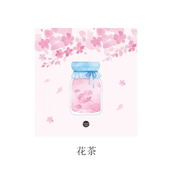 02 Cherry blossom серии стикер для заметок бумага для выпечки Стикеры для заметок блокнот-стикеры Наклейка канцелярские школьная бумага поставки - Цвет: 02