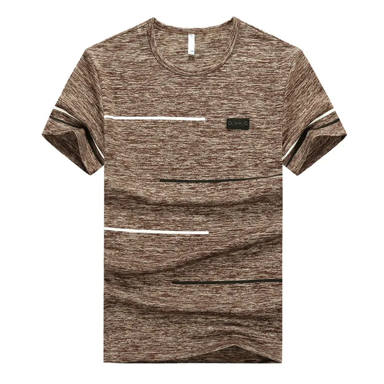 Khaki Большой размер, M-7XL, 8XL, 9XL, футболка с круглым вырезом, Мужская футболка, мужская мода, футболки для фитнеса, повседневная мужская футболка - Цвет: Khaki