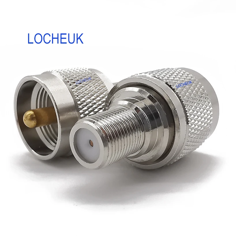 UHF PL-259 штекер для F типа Женский RF коаксиальный адаптер, UHF PL-259 разъем для ТВ антенны, RG-6 кабель, Wi-Fi радио