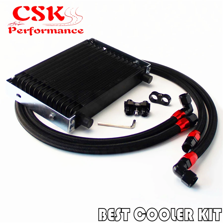 Комплект масляного радиатора AN10 15 рядов для BMW E36 Euro E82 E9X 135/335 E46 M3 Black|oil cooler kit|cooler