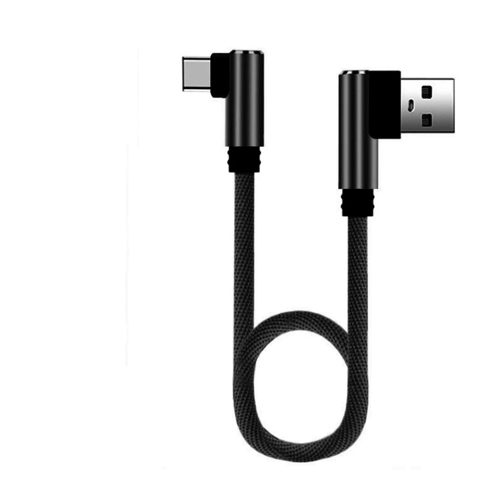 Черный 20 см короткий микро-usb данные кабельного USB для синхронизации данных кабель для смартфона - Цвет: Черный