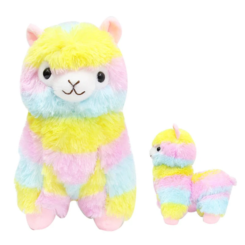 

Rainbow Alpaca Stuffed Plush Toy Soft Cotton Doll Rainbow Horse Lama Animals Toys For Children Birthday Christmas Gifts