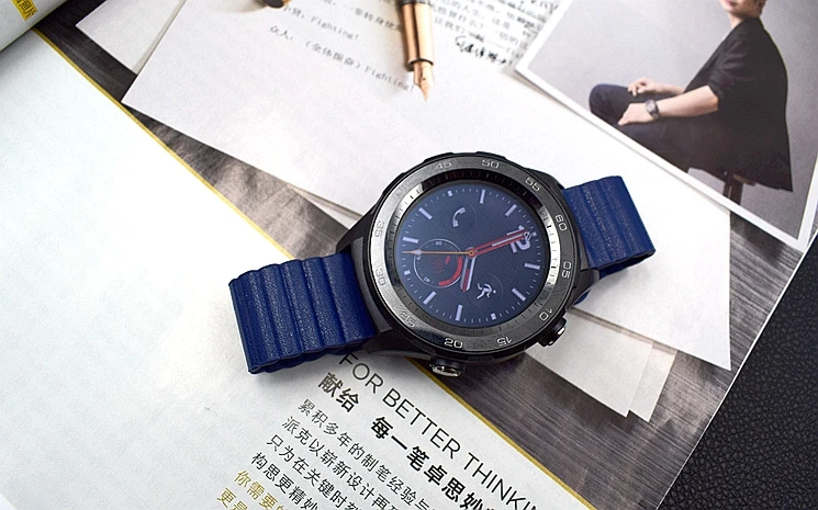 Кожаный ремешок с магнитной петлей 20 22 мм ремешок для часов huawei watch 2 Sport Classic samsung gear S3 Classic Froniter Ремешки для наручных часов