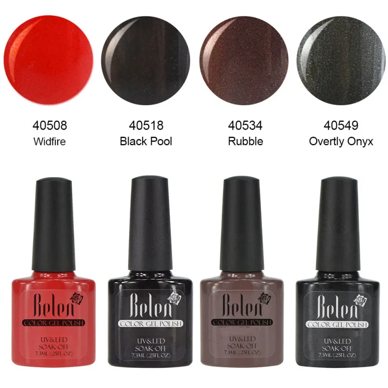 BL-S-C017 Belen 4 шт./набор УФ-гель для ногтей Vernis Полупостоянный 7,3 мл Лак Дизайн Маникюр Искусство Гибридный замочить от лака Набор лаков - Цвет: BL-S-C017