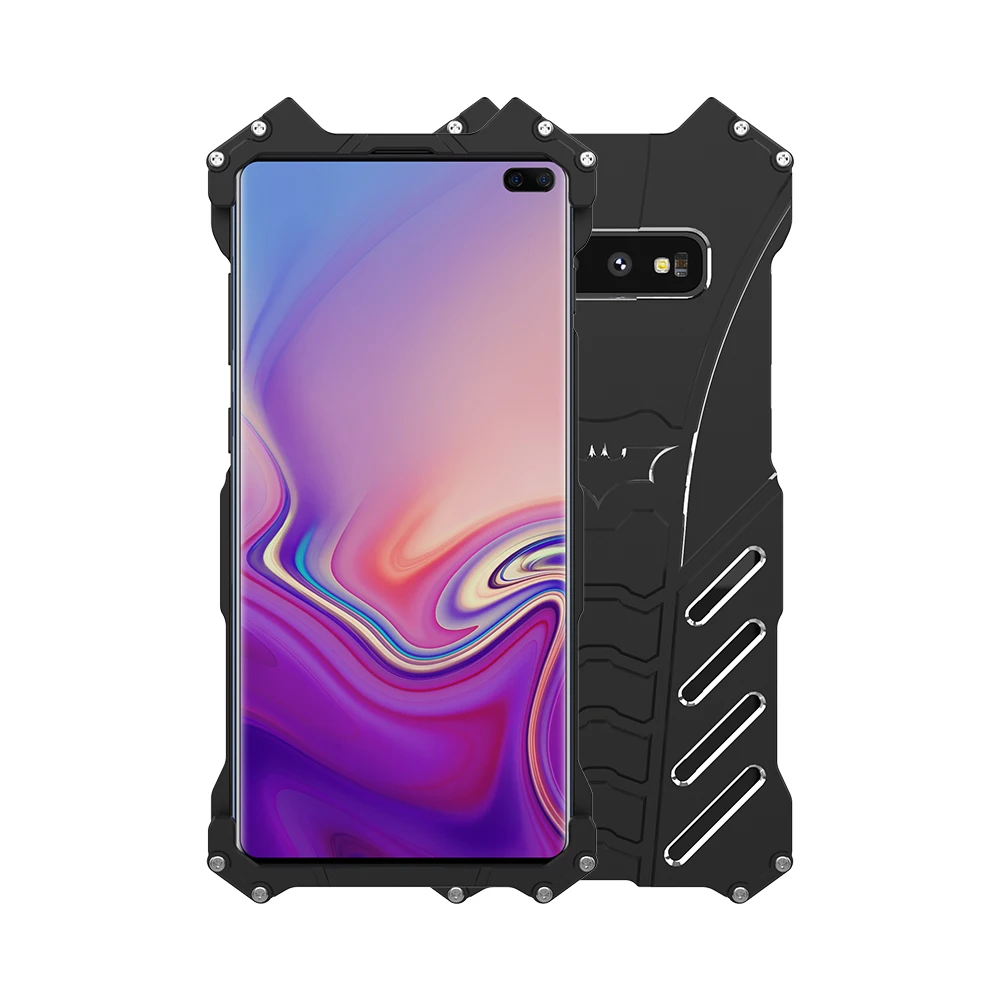 R Just Роскошный Металлический армированный чехол для Samsung Galaxy S20 S10 S9 S8 PLUS S7 S6