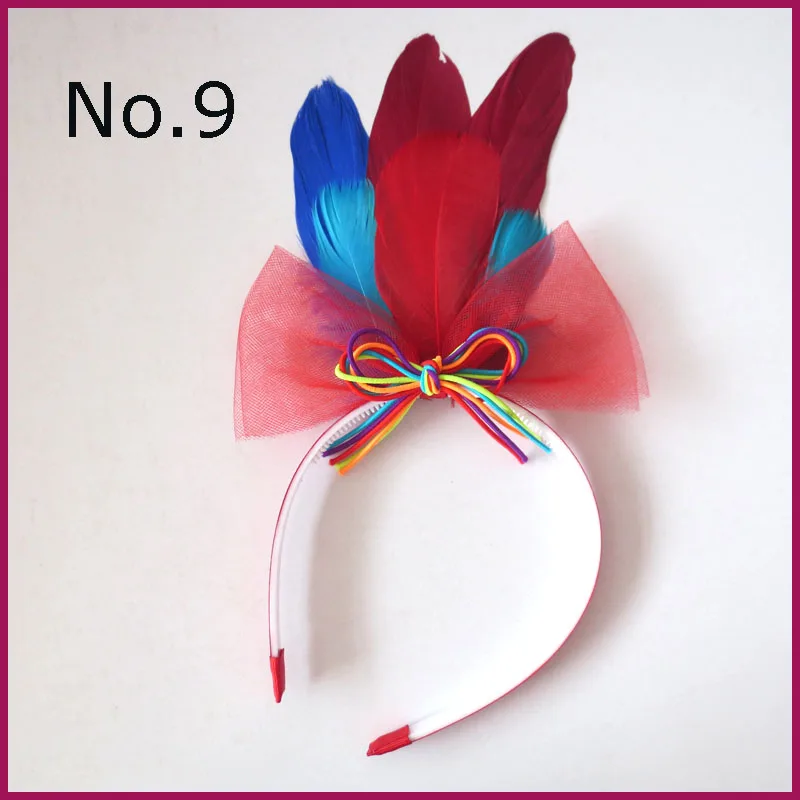 50 BLESSING Girl DIY Popular Feather Headband Net Yarn Hair Bow Baby Wholesale | Аксессуары для одежды