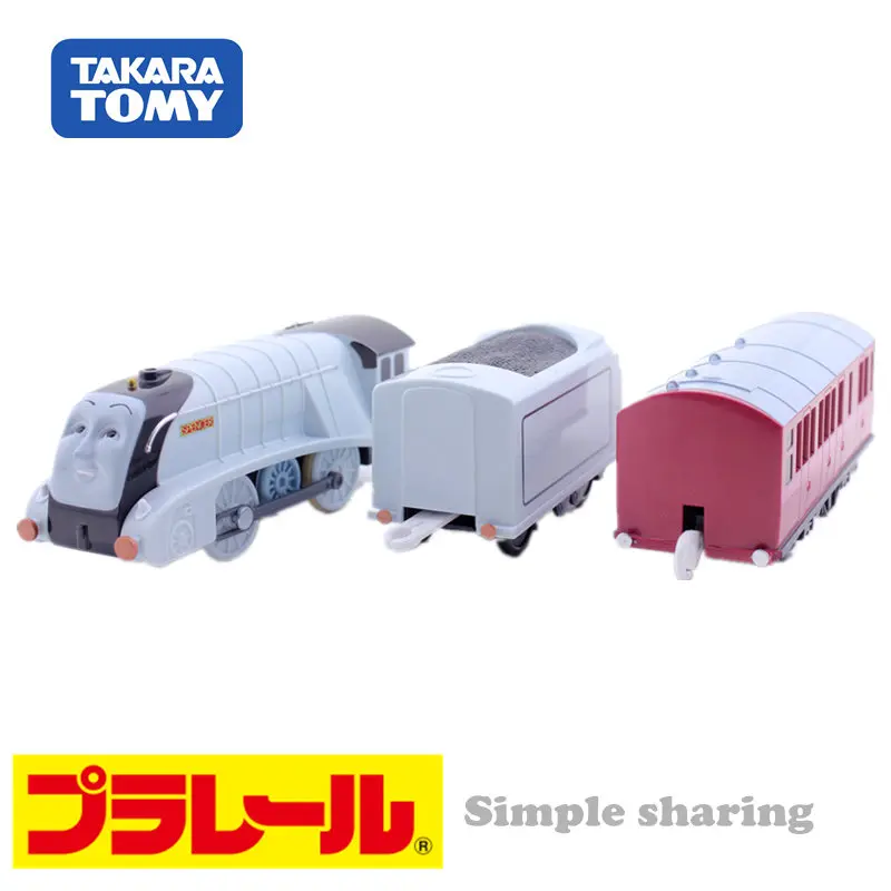 TOMY TRACKMASTER TS 10 And Friends Спенсер с 2 грузовиками моторизованный поп миниатюрный
