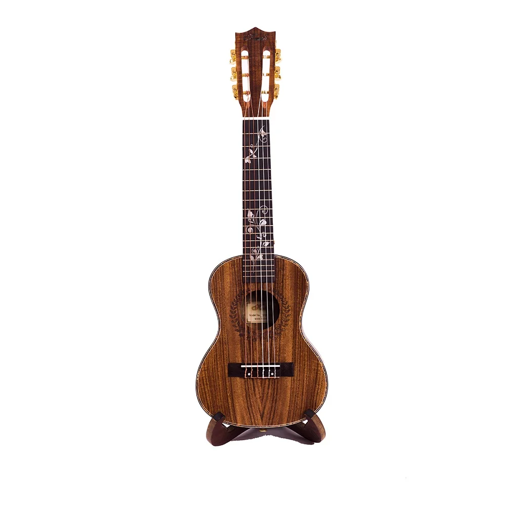 Kach MGH-30, 28 дюймов, тигровая Акация, сопрано, укулеле, ручная работа, деревянная мини-гитара, для детей, 6 струн, гитара lele, акустическая гитара