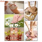 Картина из 5 частей, распечатанная на холсте, для спа-салона, массажа тела, ногтевой кожи, художественное оформление, картина, печатный постер