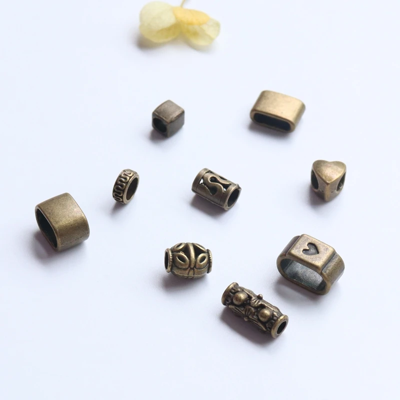 Винтажные бусины с большим отверстием из бронзового сплава 5 15 мм 30 шт. фурнитура