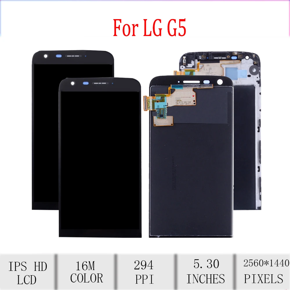 5 3 &quotоригинальный для LG G5 H850 ЖК дисплей с сенсорным экраном рамкой дигитайзер lcd