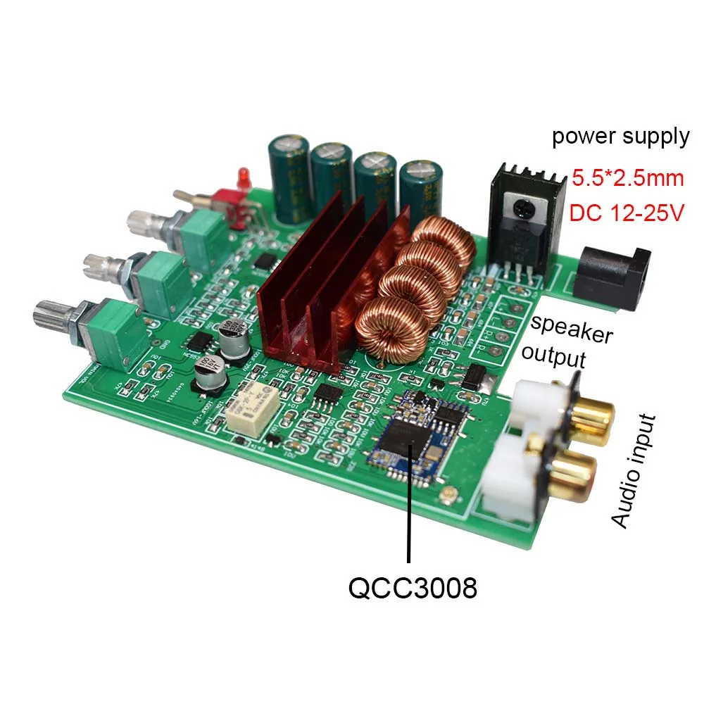 Lusya Bluetooth 5 0 TPA3116D2 2 стерео канальный цифровой аудио усилитель мощности доска 50 Вт *