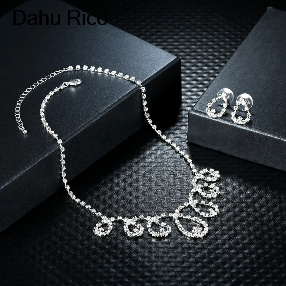 Наборы Свадебные украшения для невест viennois brinco conjuntos де joyas pendientes Dahu Рико