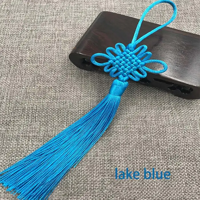 lake blue 2 шт./лот, китайский узел, кисточка, шелковая бахрома, челка, цветок, кисточка, декоративная одежда для штор, аксессуары для украшения дома - Цвет: lake blue
