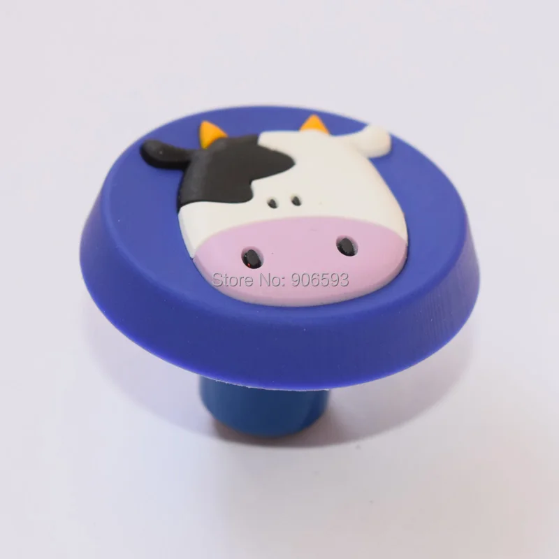 

12pcs lot free shipping sweet cow shape cabinet knobs