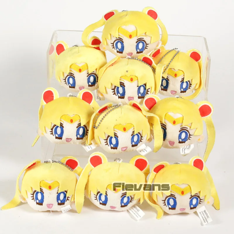 Аниме мультфильм Сейлор Мун Цукино Usagi Chibiusa плюшевые подвески мягкие игрушки куклы 10 шт./партия 3 типа