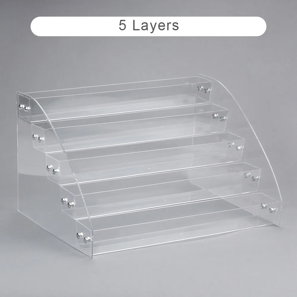 5 Layers 1 To 7 Tier Nail Polish Rack Nail Art Tools Acrylic Display Holder Manicure Stand Cosmetics Storage Makeup Organizer Equipment - Цвет: 5 Layers